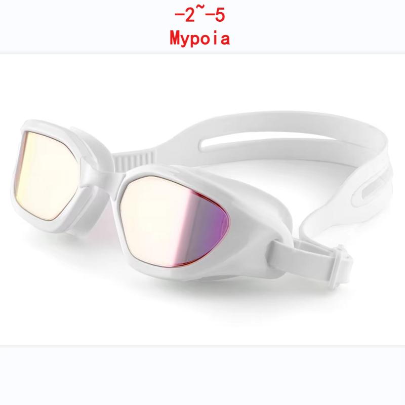 Myopia Swimming Goggles for Men and Women, Swimming Pool Glasses, Waterproof Glasses for Water Sports, Anti-fog Optical Glasses