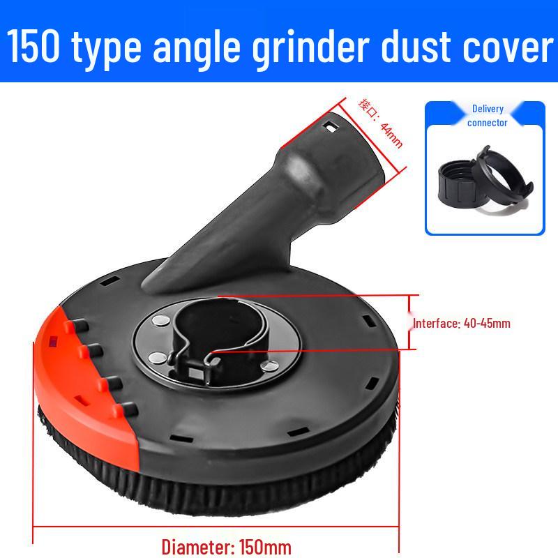 Dustproof Cover for Angle Grinder - Protective Polishing Vacuum Cover for Stone Concrete, Fits 100/125 Type Hand Grinders.