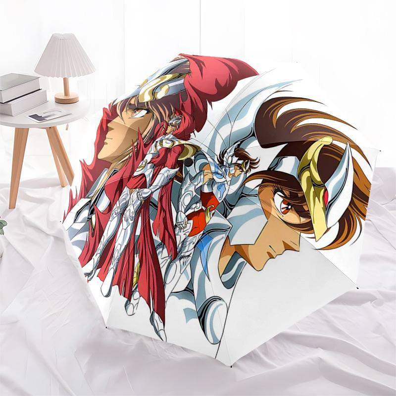 

1pc Saint Seiya Myth Cloth: Auto-Folding Umbrella with 3-Fold Design, 8-Bone Frame, Outdoor for Fans, Travelers, Everyday Use, Gift Idea.T066