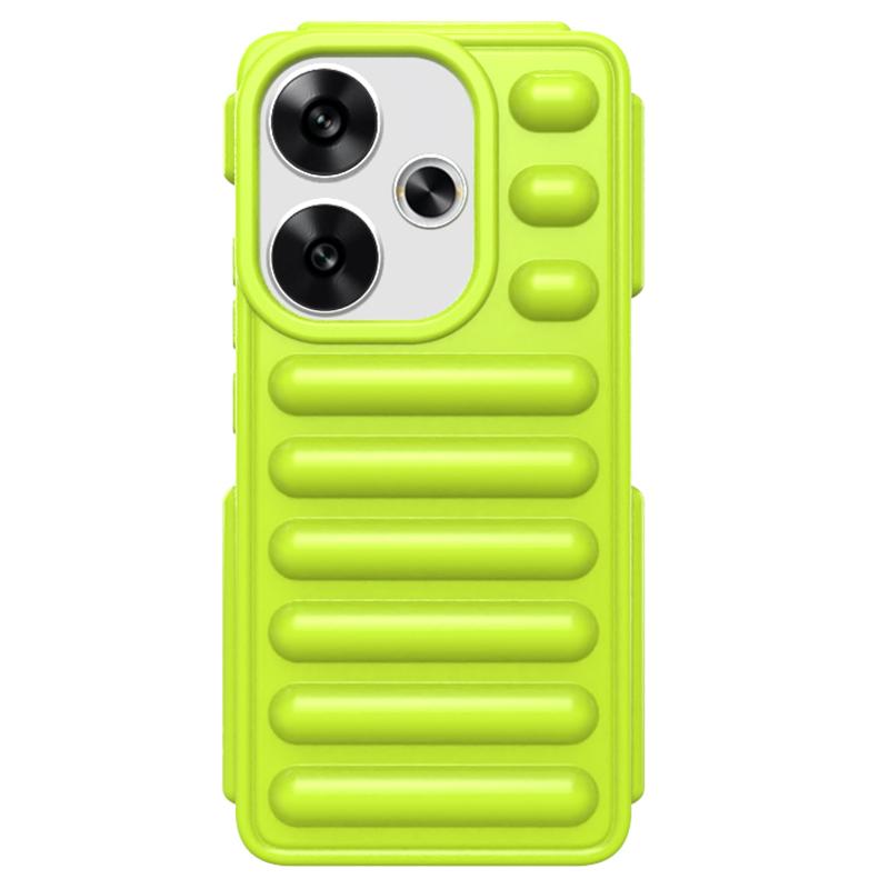 

Capsule Series for Xiaomi Redmi Turbo 3 5G/Poco F6 5G TPU Case Ribbed Phone Back Cover Green