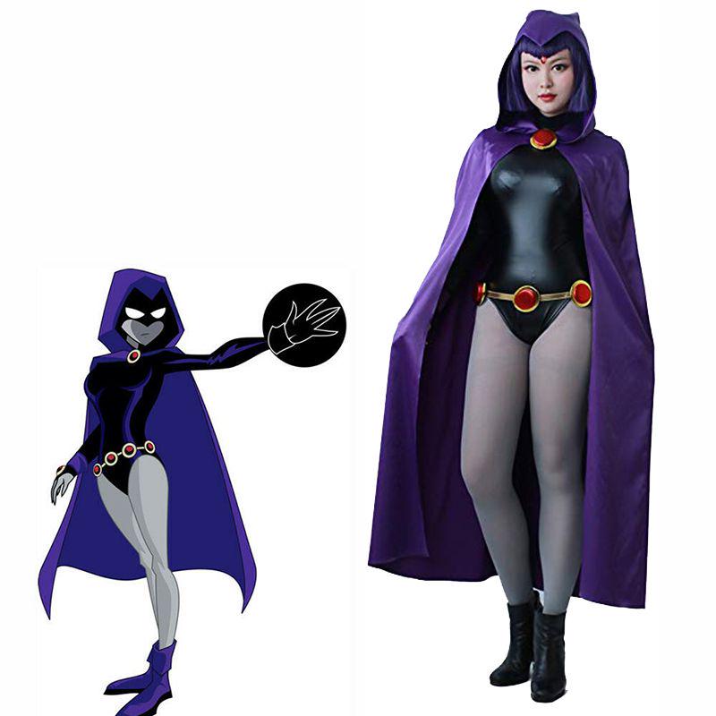 Stunning Anime Teen Titan Raven Costume For Cosplay And Themed Parties