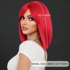 Red Bob Wig for Women - Side Part Bangs Short Hair, Halloween Easter Exaggerated Street Style Full Cap Wig, Multiple Red Options Available