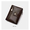 Real Leather Men's Wallet Large Capacity Head Layer Cow Pickup Bag Retro Coin Purse Multi Card Slot Short Vertical