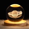 6 cm 3D Kristal top Kristal Gezegen Gece Lambası Lazer Kazınmış Güneş Sistemi Küre Astronomi doğum günü hediyesi Ev Masaüstü Dekorasyon
