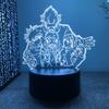 Anime Lamp Jujutsu Kaisen Led Night Light Action Satoru Gojo Nightlight Decoration Lamps Bedroom Decor Birthday Gifts 3D figure Poseable Articulated