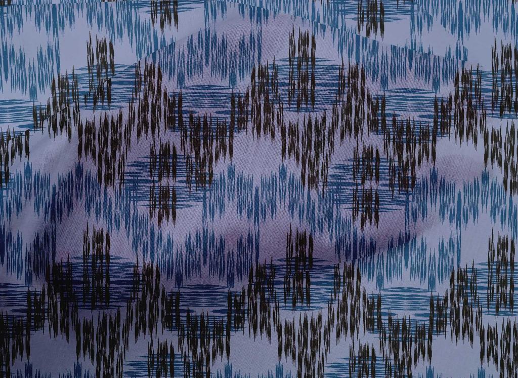 oneOone Cotton Flex Fabric Chevron Ikat Print Fabric BTY 40 Inch Wide