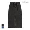VANAKE Two-Button Denim Long Skirt_Vb3Ydku201Z