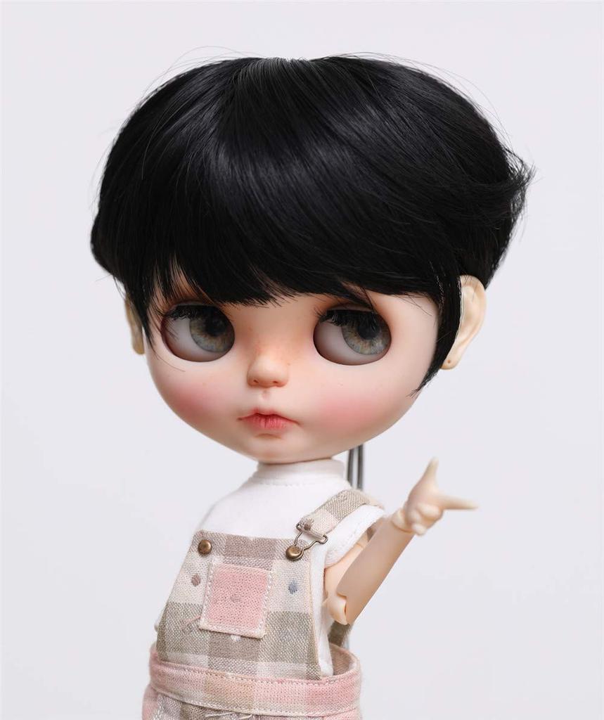 Linfairy 9-10 inch Doll Wig (Black)