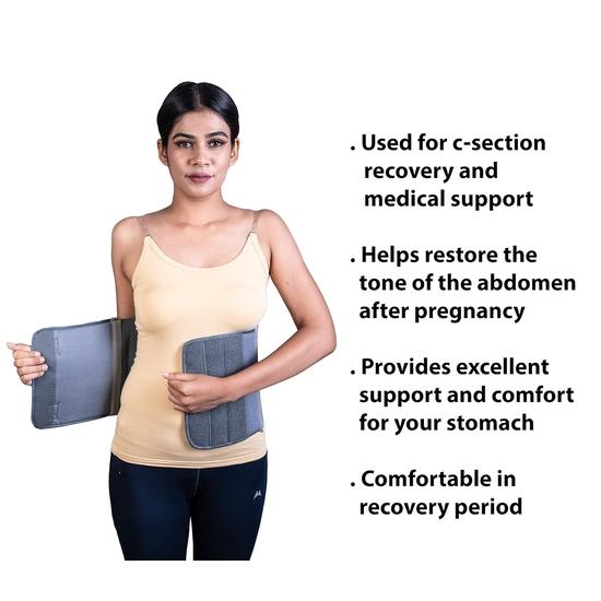 Wonder Care Bauchgurt Damen Umstandsgürtel nach normaler Entbindung Schwangerschaftsgürtel Kaiserschnitt Baumwolle Bauchstützgürtel Damen Beige Farbe (Groß)