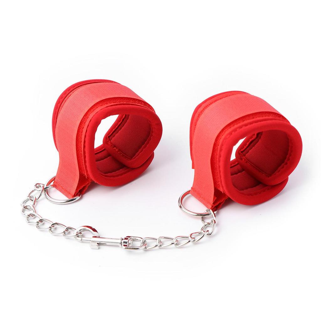 Adjustable Nylon Love Shackles: Handcuffs & Foot Cuffs for Stage and Play.