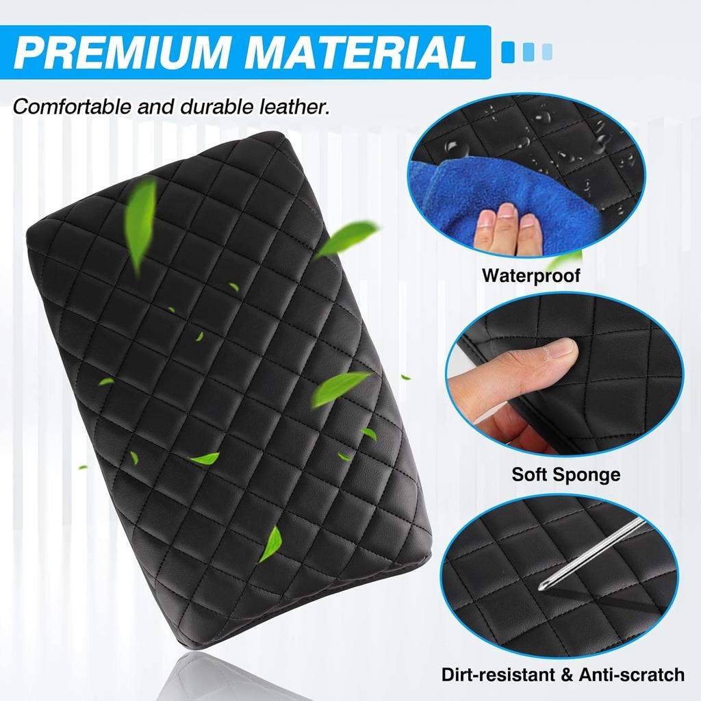 FIILINES Center Console Cover for Honda CR-V 2017-2022, Armrest Cover Pad Cushion Protector CRV Accessories Armrest Cover Anti-scratch Black