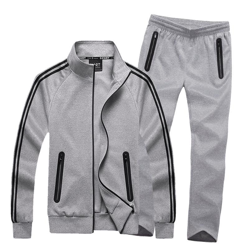 Spring and Autumn Sportswear Tracksuits Man Sets Large Size Men 's Clothing Jacket and Pants Two Pieces Sports Set Plus Size Tracksuit Man