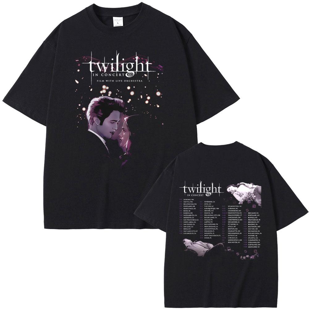 Trička Twilight in Concert Robert Pattinson Bella a Edward Cullen Grafické tričko Pánské Dámské Ležérní Bavlněná Vintage trička