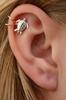 Glamour Lady exquisite schlichte Zirkon-Set-Blumenohrringe Bankettschmuck