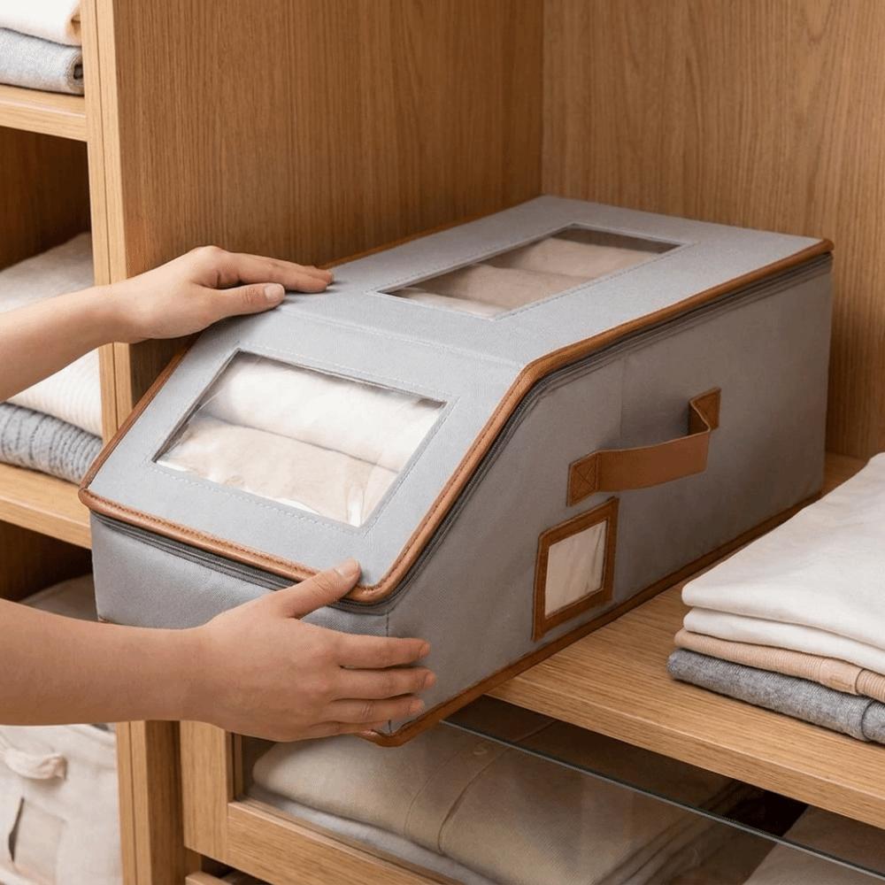 Transparent Window Baseball Hat Storage Box Large Capacity Cap Storage Container Dorm