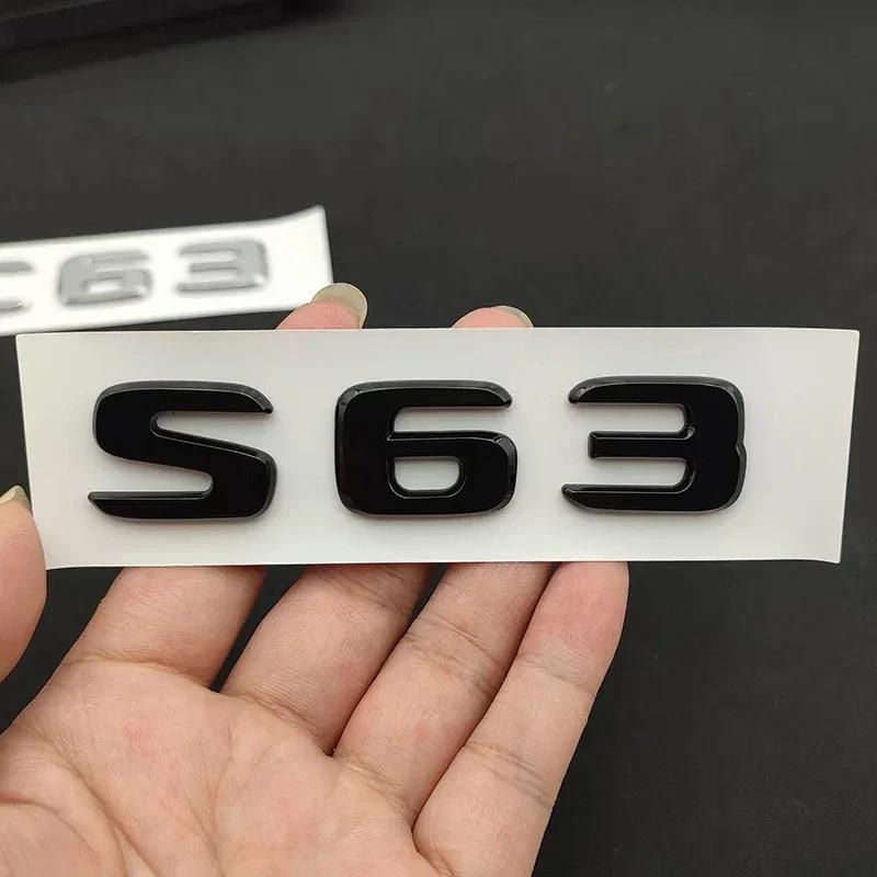 3D ABS Car Letters S63 C63 E63 Sticker Emblem Auto Badge Decal For Mercedes AMG C E 63 W205 W204 W213 W212 W222 W221 Emblem Logo