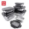 304 Stainless Steel Food Storage Container with Handle