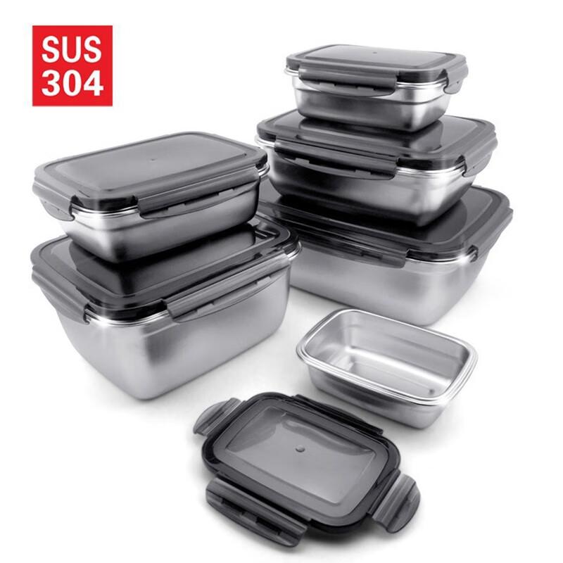 304 Stainless Steel Food Storage Container with Handle