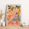 La Dolce Vita Poster and Print Retro Spritz Cocktail Canvas Painting Italy Amalfi Coast Travel Wall Art Bedroom Home Decor