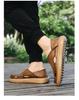Summer 2026 Lightweight Wide-Toe Slip-On Leather Shoes - Breathable Perforated Soft Sole