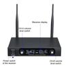 UHF System 2 Channel Frequency Adjustable Wireless Microphone 2 Cordless Handheld Mic Karaoke Speech Party Cardioid Microphone