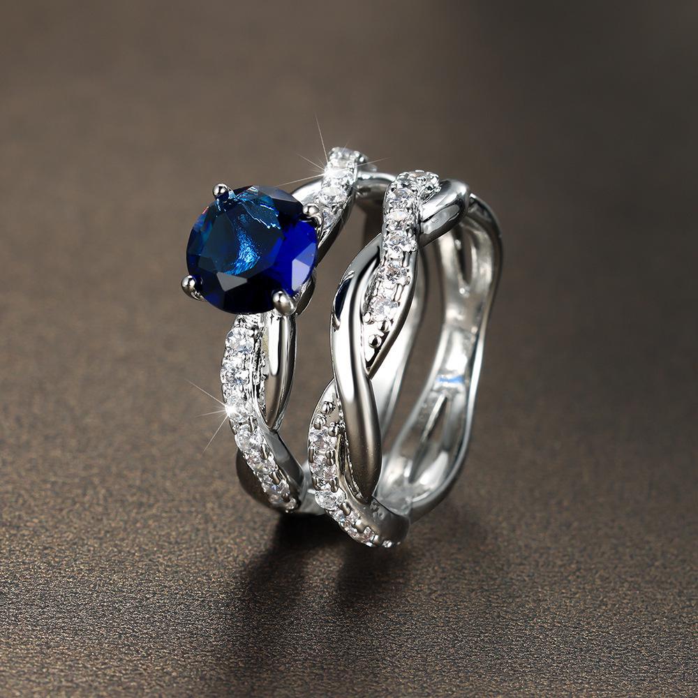 Ou Ni Luxury Rhinestone Twisted Diamond Ring: Elegant European-American Style, Thin Band