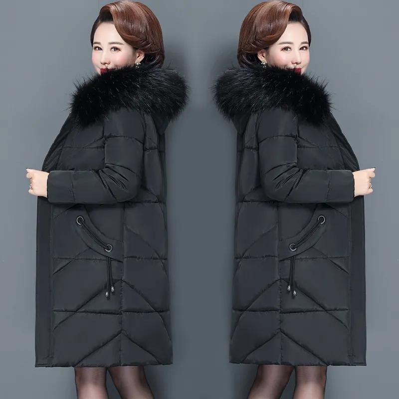 Middle-aged Women's Winter Cotton Coat  Mother's Down Jackets Women Winter Cotton Padded Jackets Warm Thick Parkas