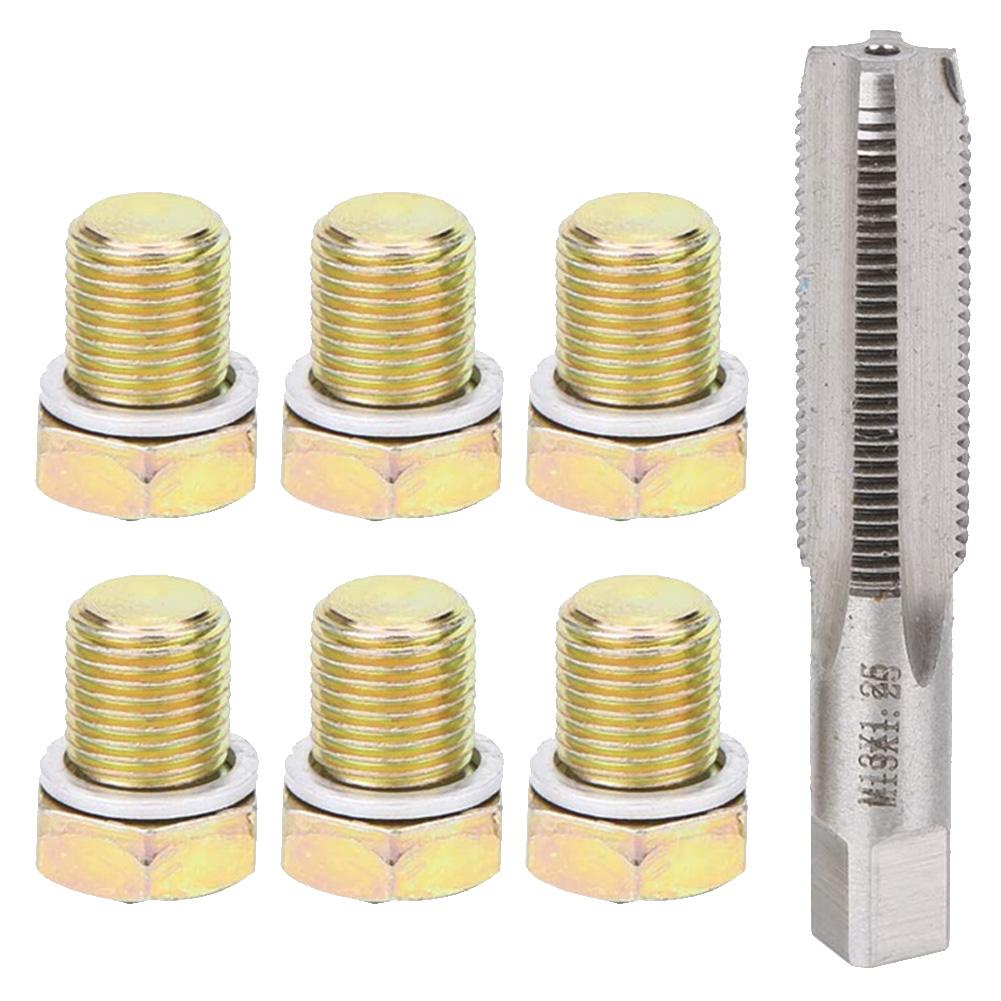 Portable Oil Pan Drain Sump Plug Key M13x1.25mm Iron Oil Pan Thread Repair Tools Kit Sump Drain Plug Repair Kit
