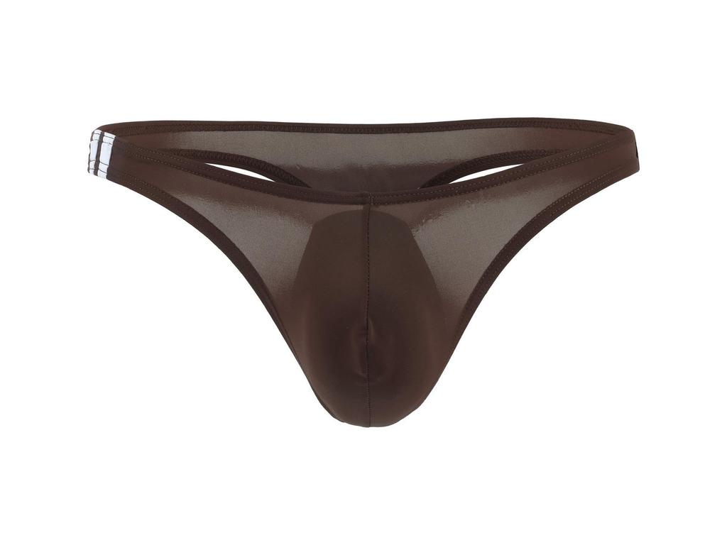 Men's Low-Rise U-Convex Ice Silk Thong E044