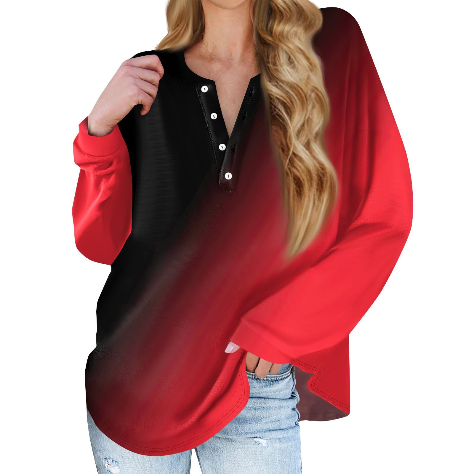 

Женская новая модная футболка с длинными рукавами и воротником на пуговицах, тонкий топ, повседневные топы M киноварь