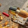 Hand Crank Corn Stripping Machine for Homestead Farm and Garden Use with Rounded Edge Teeth and Controlled Kernel Flow Design