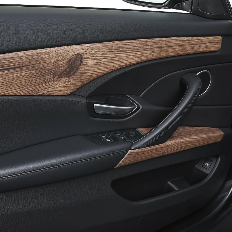 Auto Glänzend Kratzfest Holzmaserung Aufkleber 1 Rolle Selbstklebend Vinylfolie für Auto Innenraum Dekoration
