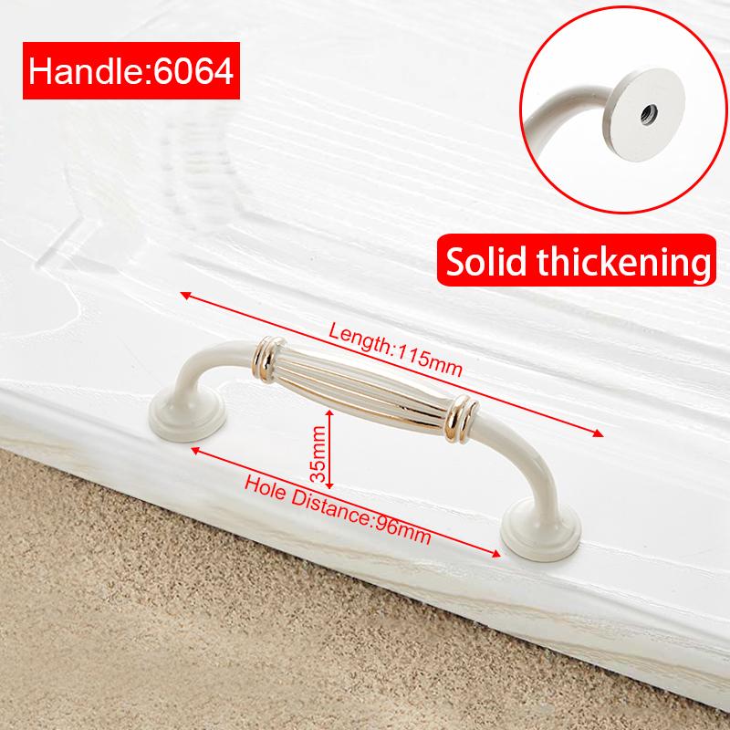 NAIERDI Ivory White Cabinet Handles Zinc Aolly Kitchen Cupboard Door Pulls Drawer Knobs European Fashion Furniture Handle