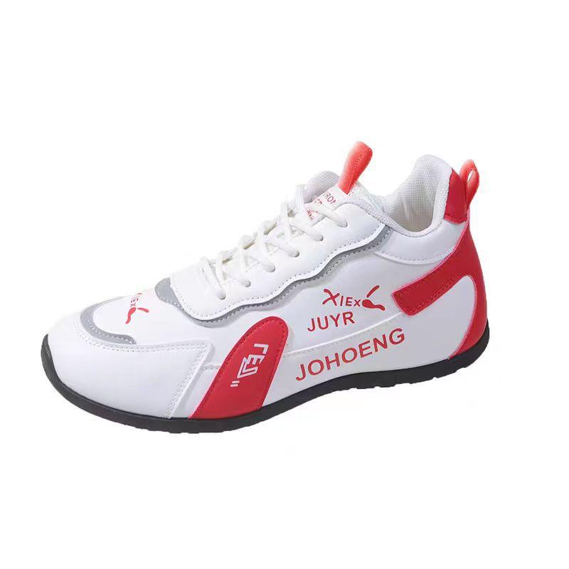 Soft Leather Men's Shoes 2024 Spring New Sports and Leisure Shoes Men's Leather Surface Soft Sole Breathable Dad Shoes Men's and Women's Couple Shoes
