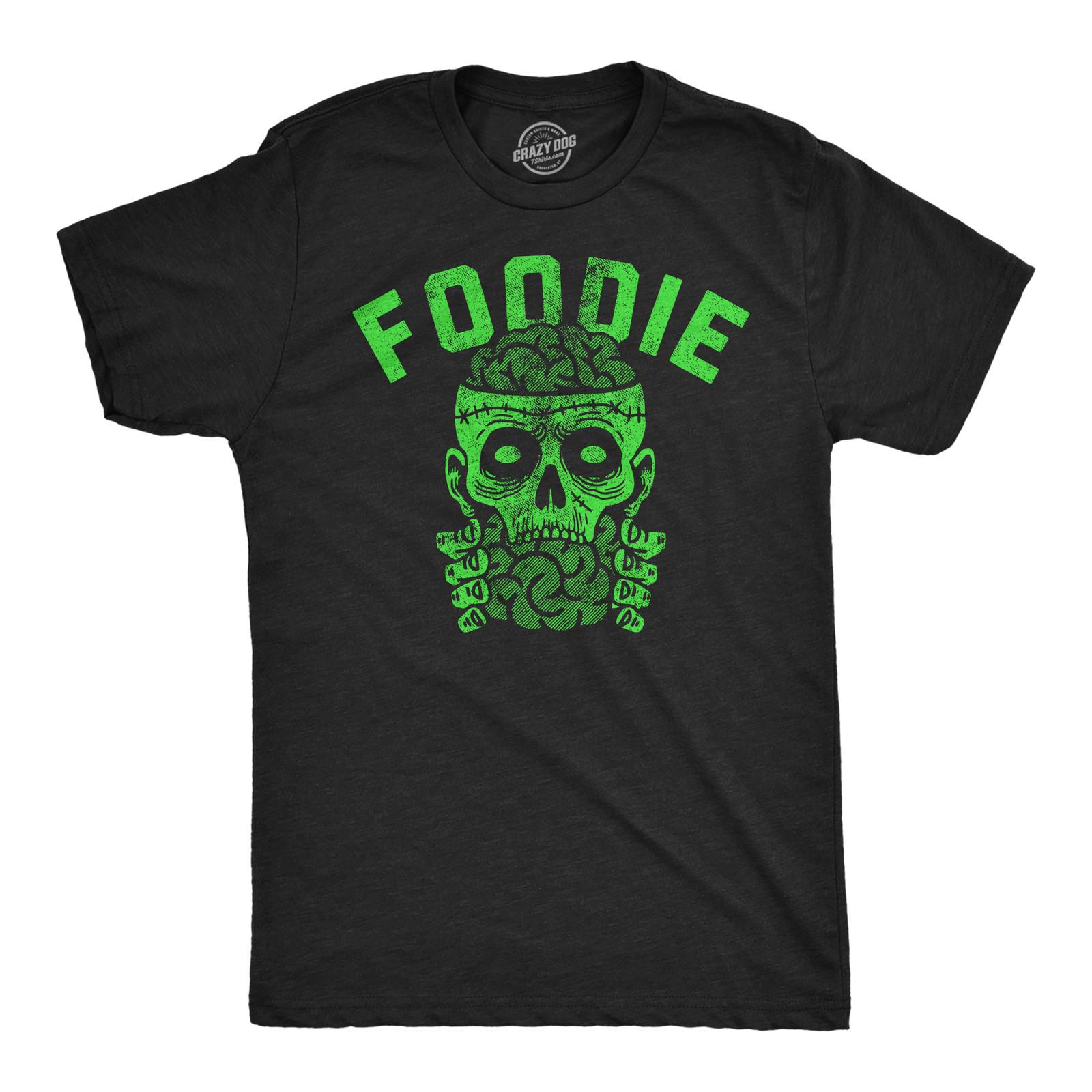 Mens Funny T Shirts Foodie Sarcastic Zombie Graphic Novelty Tee for Men S