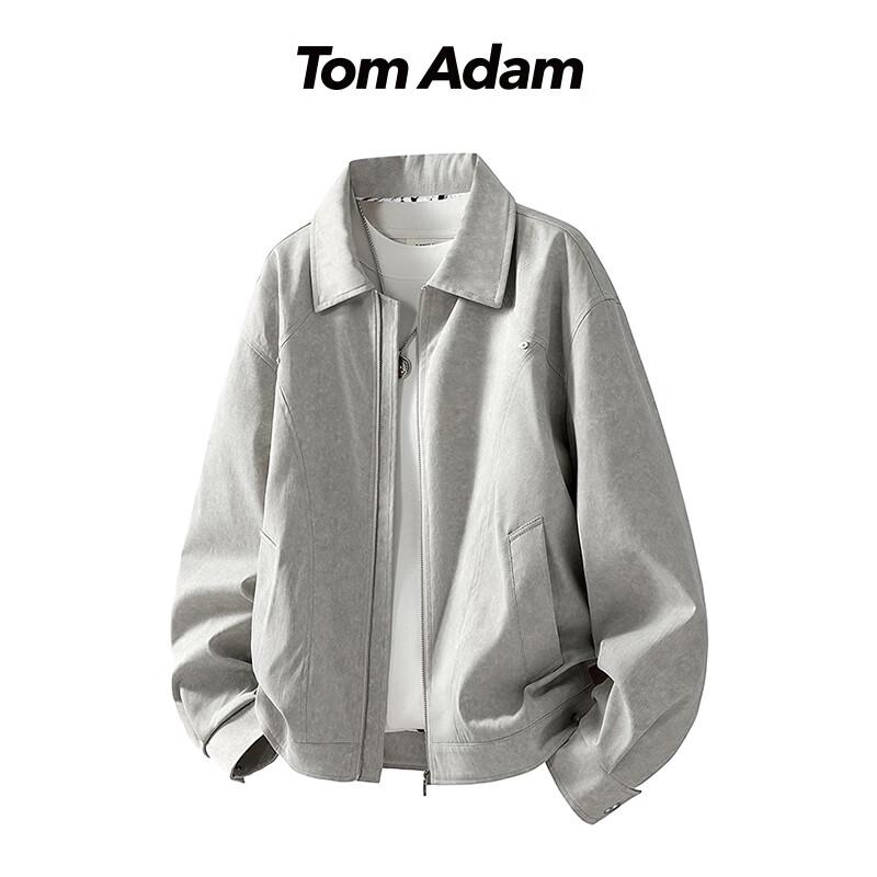 

TOM ADAM Men s Oversized Casual Lapel Jacket 3XL
