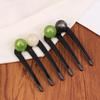 French Twist Pearl Beads Hair Stick Hair Clip Acetate U-Shaped Hairpin Vintage Tortoise Shell Women Hair Bun Pin Headwear