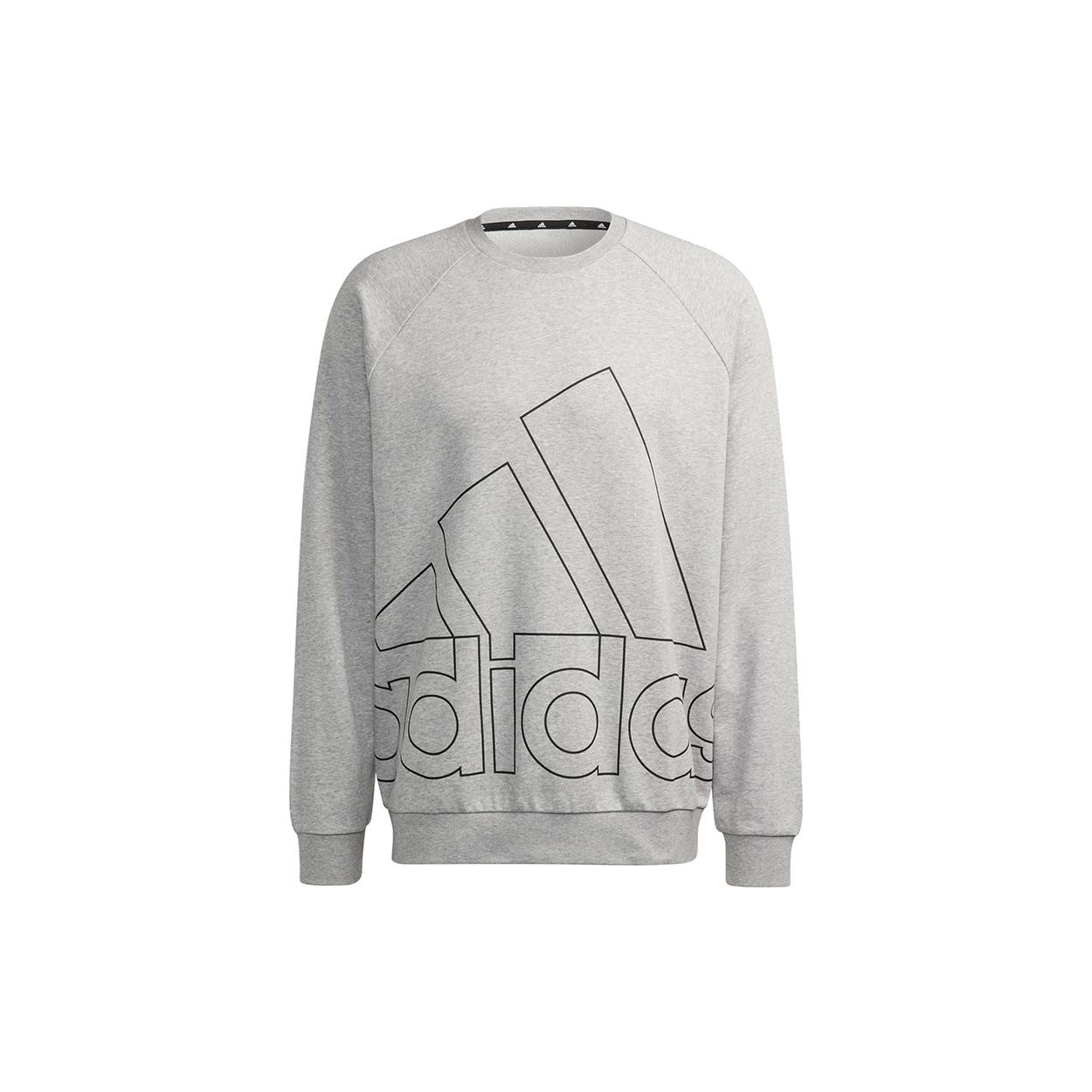 Свитшоты Adidas Мужские Светло-серые С круглым вырезом Умеренный Обычный HB5087 XS