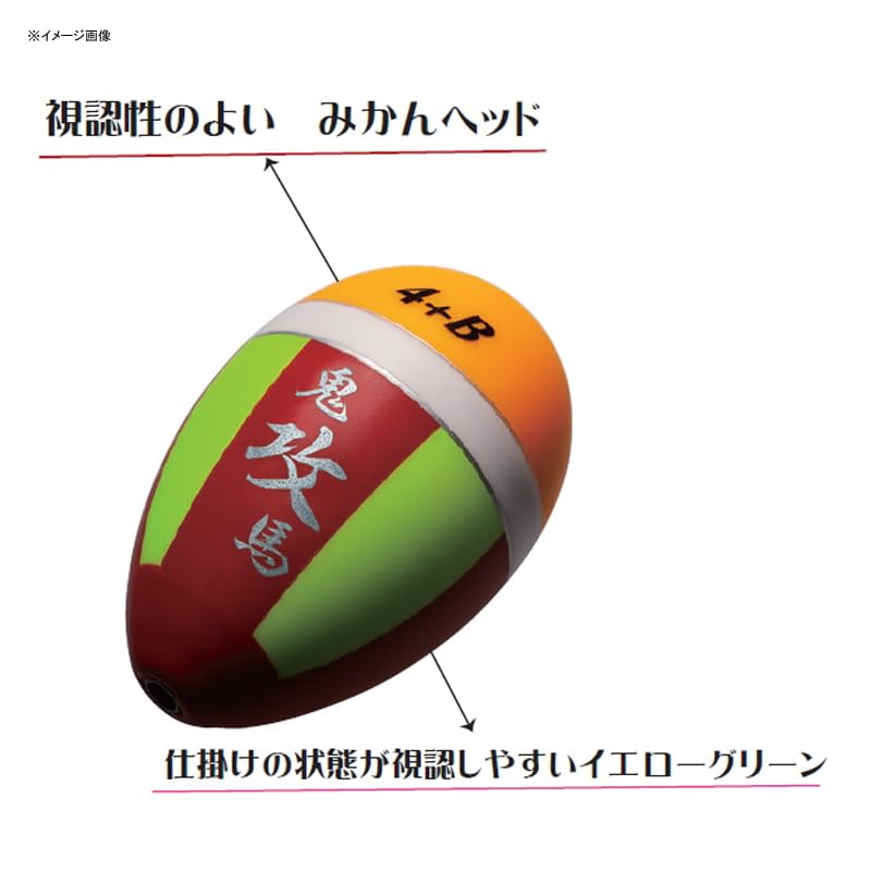 Tsuri Musha Oniba Green Float, Large, G2, Orange/Lacquer Red/Yellow