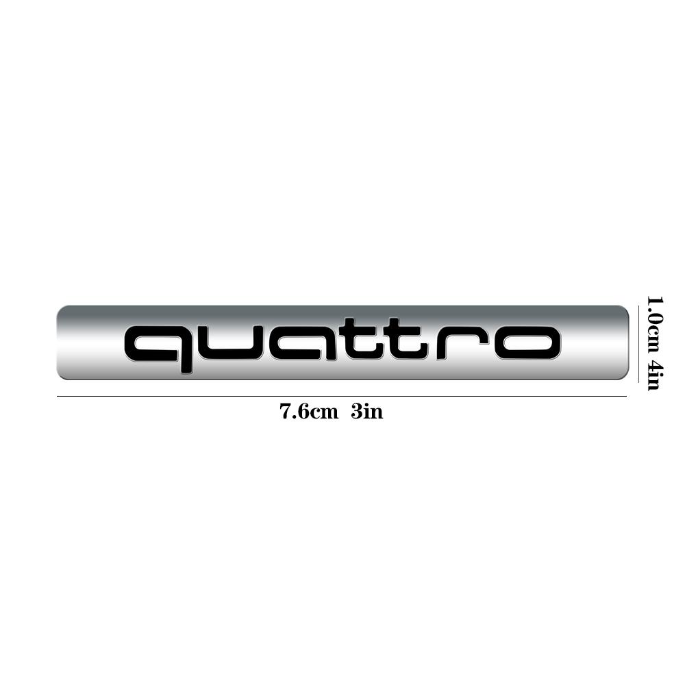Car Styling Quattro Letter Logo Side Body Fender Trunk Sticker Decor For q2 A7 S1 B8 8P A3 A6 C7 Q7 Q5 Q3 Q2 Q1 Q2L A4 A5 A6L