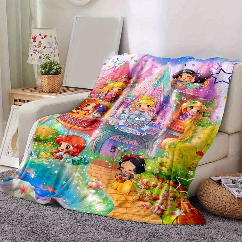 1 szt., Księżniczki Disneya (3) Przytulny flanelowy koc idealny prezent do sypialni, salonu, na podróż, kemping, do samochodu