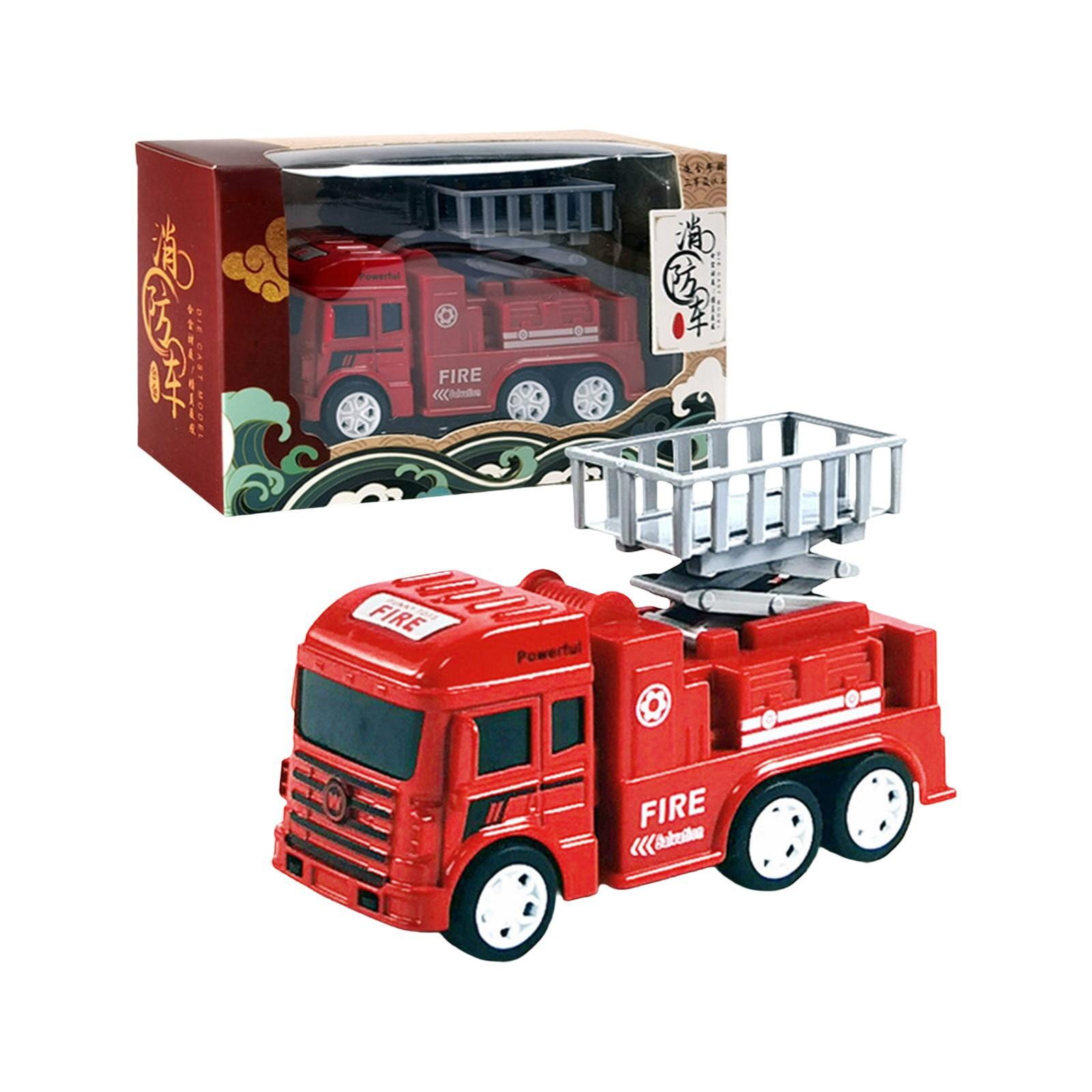 

Модель автомобиля из сплава, имитационная модель пожарной машины, детская игрушечная машина, модель игрушечного грузовика для загара и воды One Size