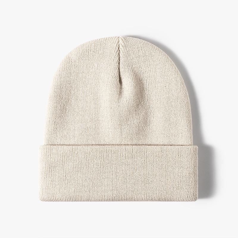Unisex Korean-Style Embroidered Wool Beanie for Autumn/Winter – Slimming Look, Ideal for Outdoor Activities