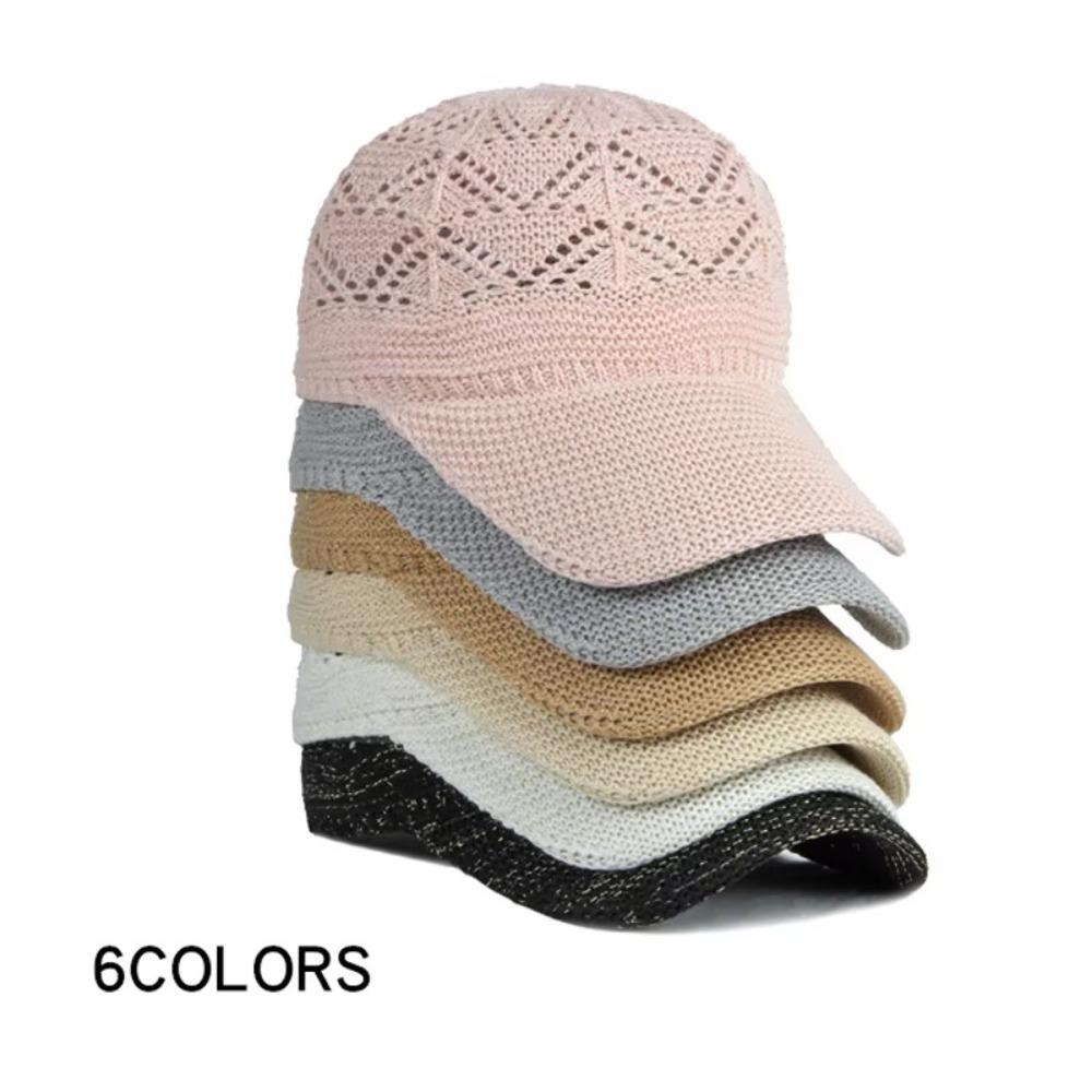 Adjustable Mesh Hat Retro Sun Hat High Quality Knitted Baseball Cap  Unisex