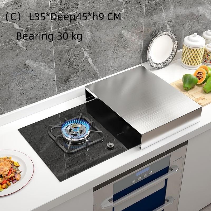 Black Gas Stove Cover 304 Stainless Steel Induction Cooker Rack Bracket Base Plate Cookers Utensils Kitchen Accessories
