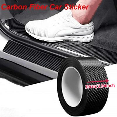 1 Rolle wasserdichtes PVC-Klebeband mit Kohlefaser-Muster - 3,94 Zoll x 118,11 Zoll kratzfester Schwellen-Seitenblinker-Schutz