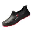 Low-top Men's Rain Shoes Outdoor Waterproof Lazy One-pedal Men's Galoshes PVC Lightweight Non-slip Men's Rubber Shoes Water Shoes