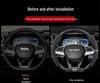 3D Embossed Suede & Leather Steering Wheel Cover for Beijing Off-road Cars - Non-slip & Breathable