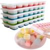 14 Cube Easy Release Silicone Ice Tray Mold with Lid for Refreshing Drinks