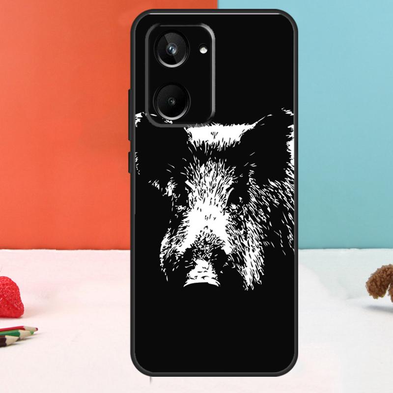 Wild Boar For Realme GT Neo 5 GT3 GT5 9 10 11 12 Pro Plus C25s C21Y C30 C31 C33 C35 C51 C53 C55 Case